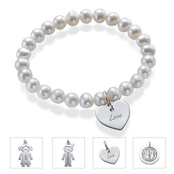 Pearl Bracelet with Charm product photo