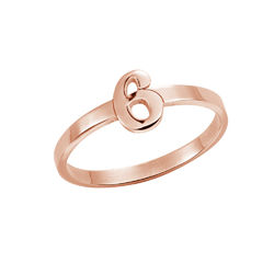 Personalized Number Ring with 18K Rose Gold Plating product photo