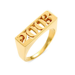 Block Name Ring in Gold Vermeil product photo