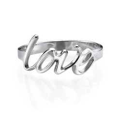 Sterling Silver Love Name Ring product photo