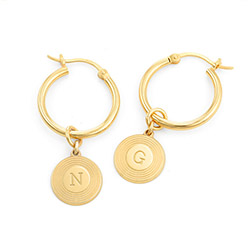 Odeion Initial Earrings in Vermeil product photo