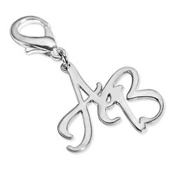 Personalized Sterling Silver Handbag/Purse Initial Charm product photo