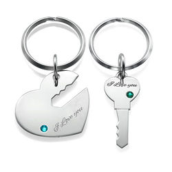 Heart and Key Keychain for Couples product photo