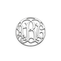 Floating Charm Plate - Monogram Silver Disc product photo