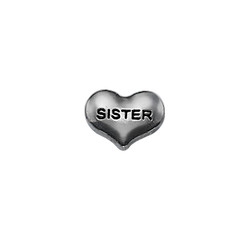 Sister Heart Charm for Floating Locket product photo