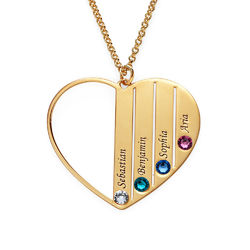 Mom Birthstone Necklace in Gold Plating product photo
