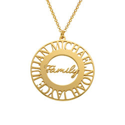 Mom Circle Necklace in Gold Plating product photo