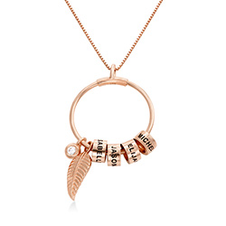Linda Circle Pendant Necklace in Rose Gold Plating with Lab – Created Diamond product photo