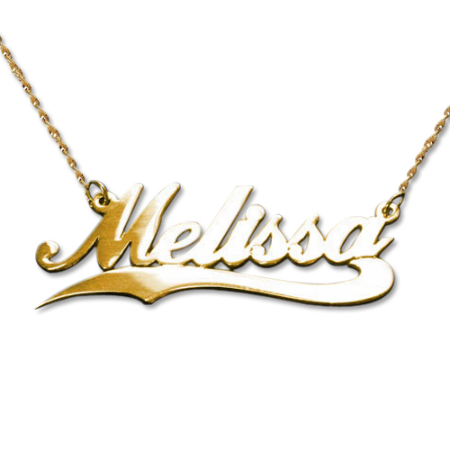 Personalized 14K Gold Wave Name Necklace | My Name Necklace Canada